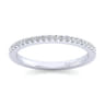 14K White Gold Matching Wedding Band - 0.18 ct