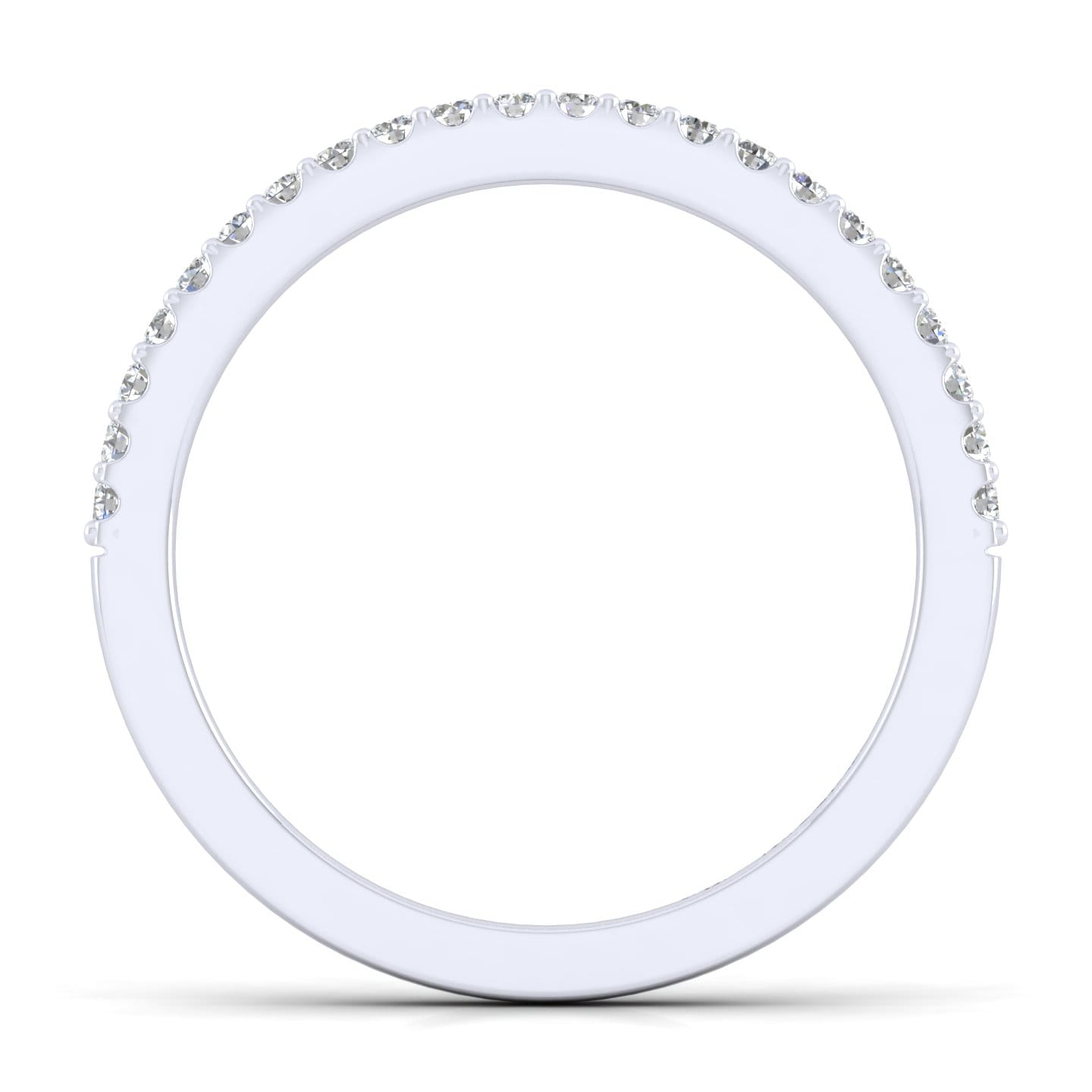 14K White Gold Matching Wedding Band - 0.18 ct - Shot 2