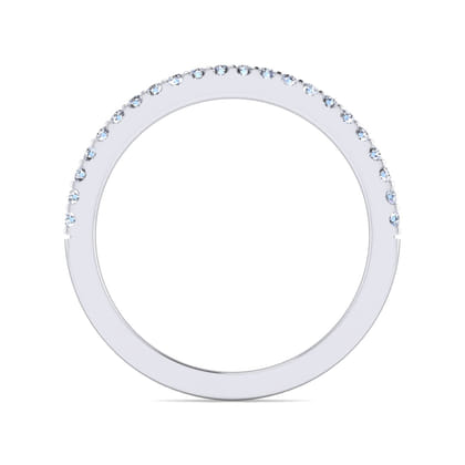 14K White Gold Matching Wedding Band