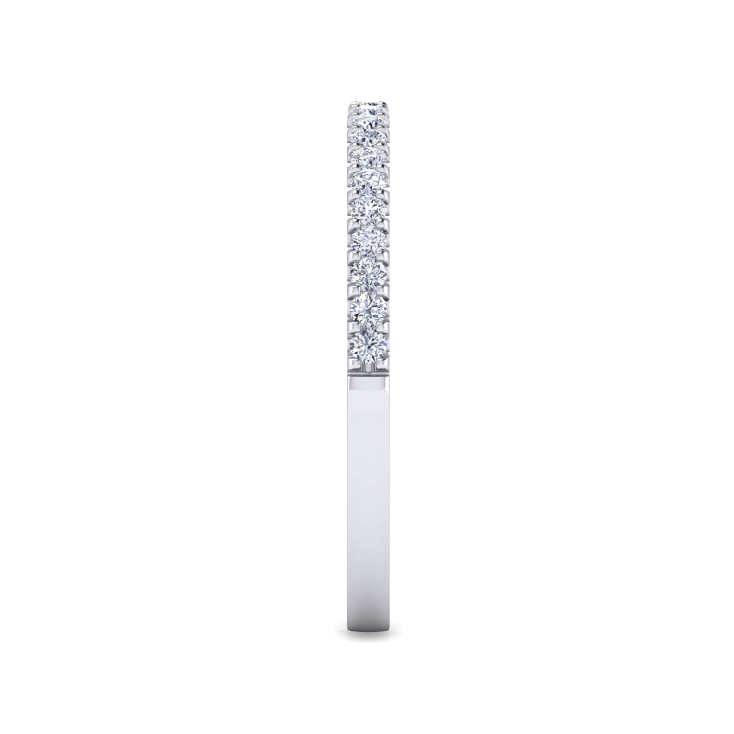 14K White Gold Matching Wedding Band - 0.18 ct - Shot 4