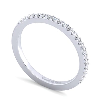 14K White Gold Matching Wedding Band