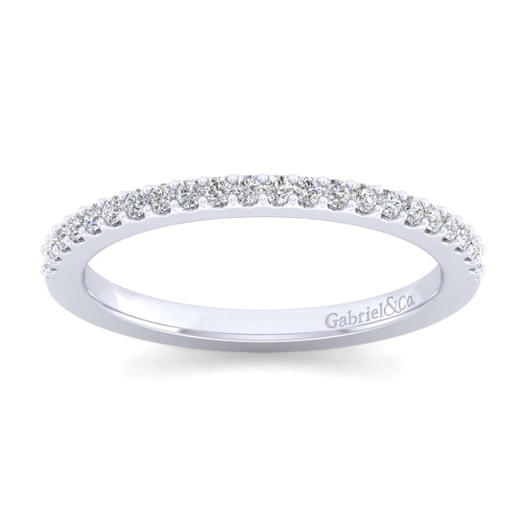14K White Gold Matching Wedding Band - 0.18 ct - Shot 4