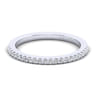 14K White Gold Matching Wedding Band - 0.18 ct