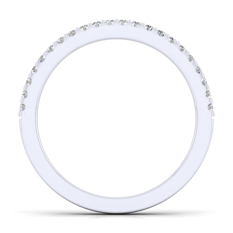 14K White Gold Matching Wedding Band - 0.18 ct - Shot 2