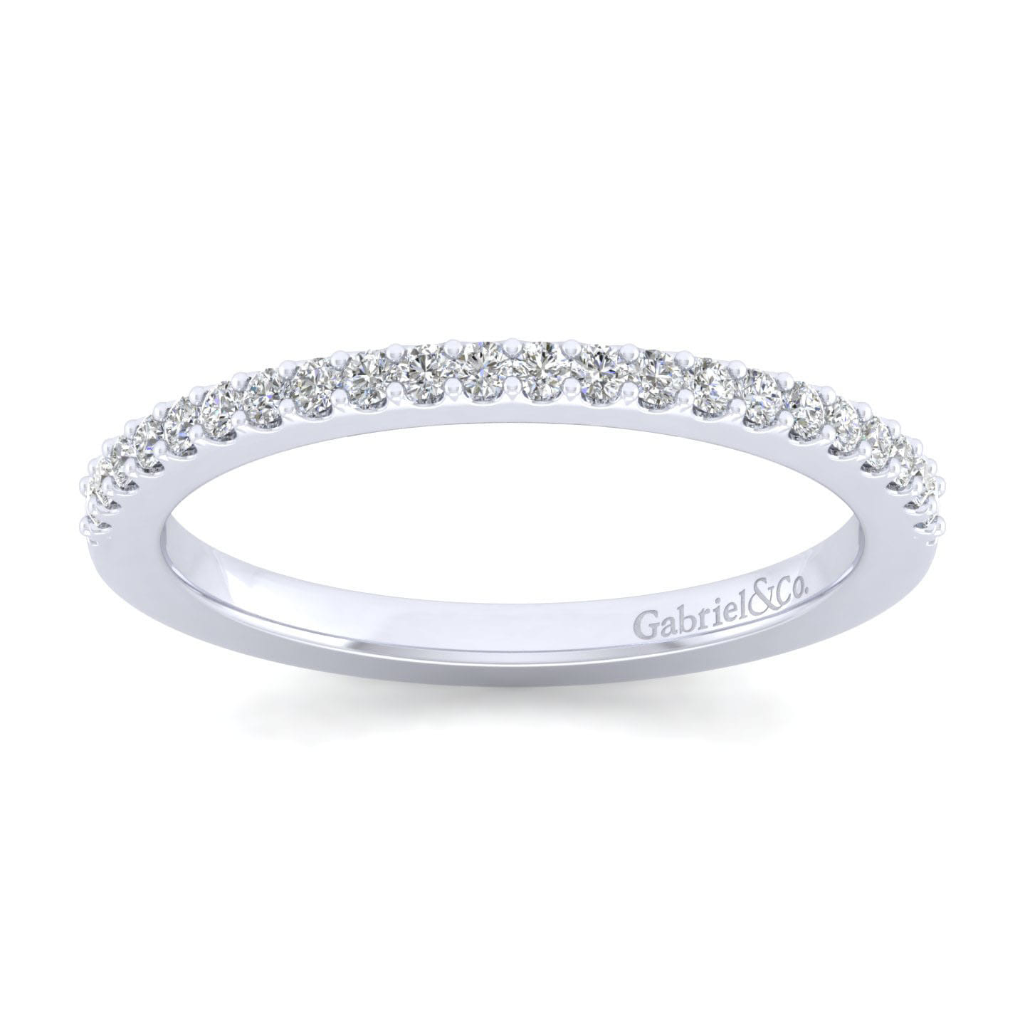 14K White Gold Matching Wedding Band - 0.18 ct - Shot 4