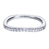 14K White Gold  Matching Wedding Band - 0.16 ct