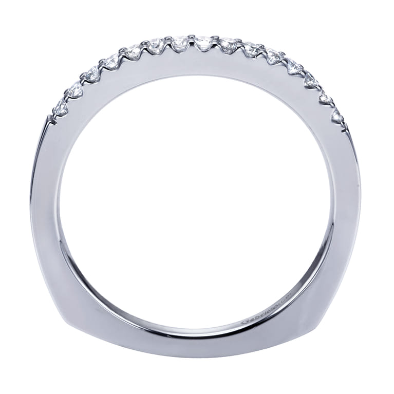 14K White Gold  Matching Wedding Band - 0.16 ct - Shot 2