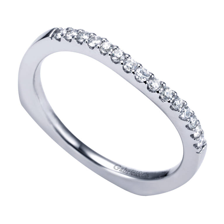 14K White Gold  Matching Wedding Band - 0.16 ct - Shot 3