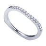 14K White Gold  Matching Wedding Band - 0.16 ct