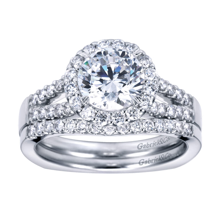14K White Gold  Matching Wedding Band - 0.16 ct - Shot 4