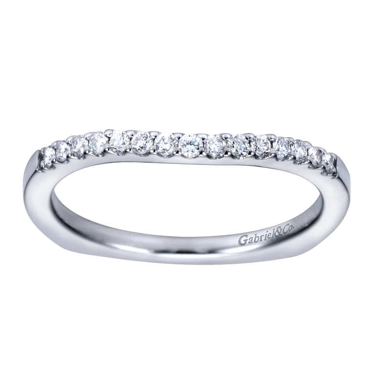 14K White Gold  Matching Wedding Band - 0.16 ct - Shot 5
