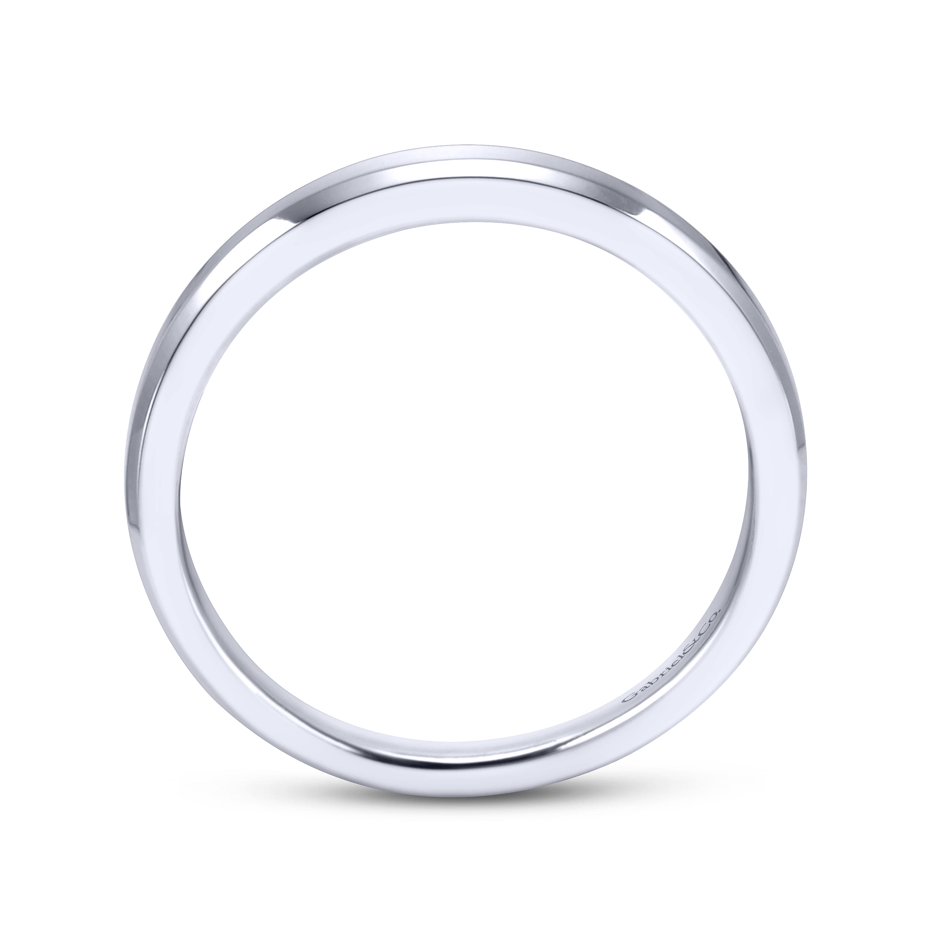 14K White Gold Matching Wedding Band - Shot 2