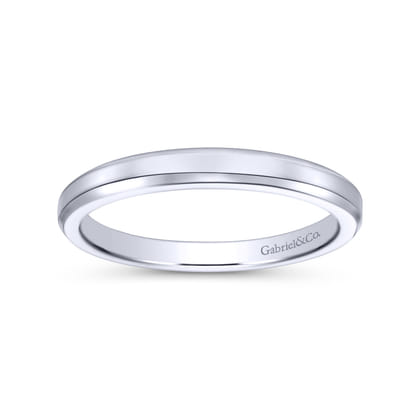 14K White Gold Matching Wedding Band
