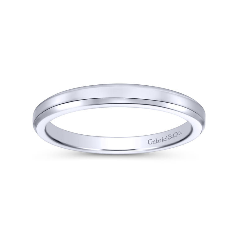 14K White Gold Matching Wedding Band - Shot 5