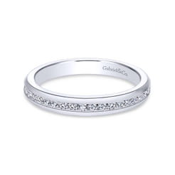 14K White Gold Matching Wedding Band