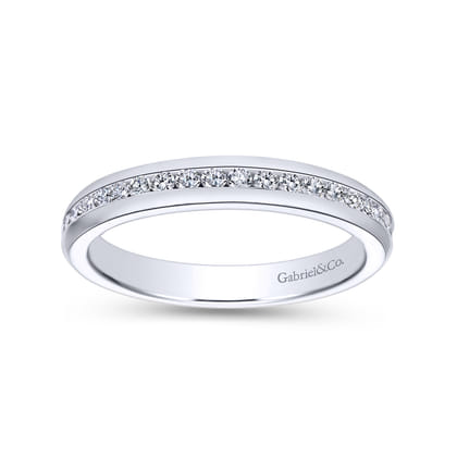14K White Gold Matching Wedding Band
