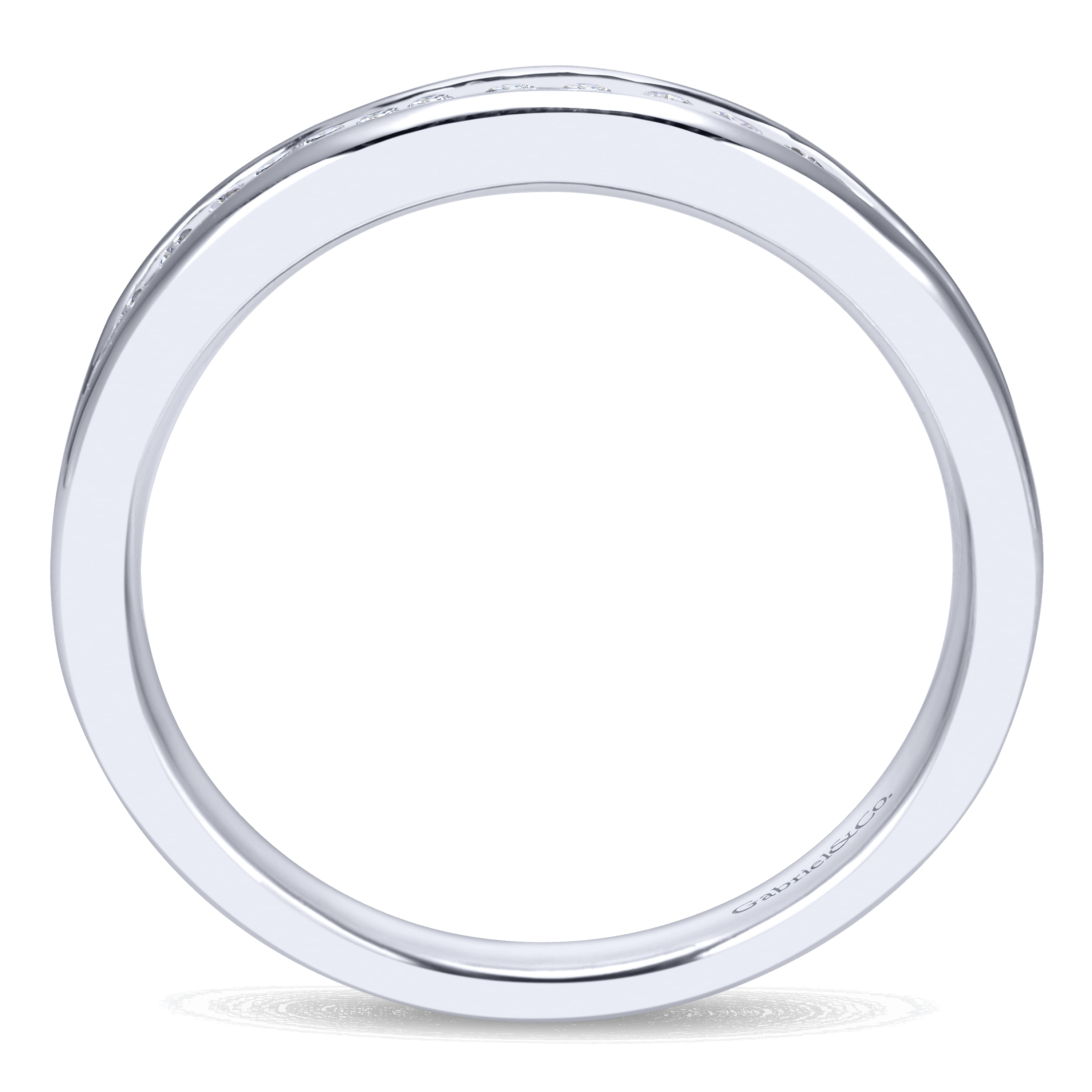 14K White Gold  Matching Wedding Band - 0.39 ct - Shot 2