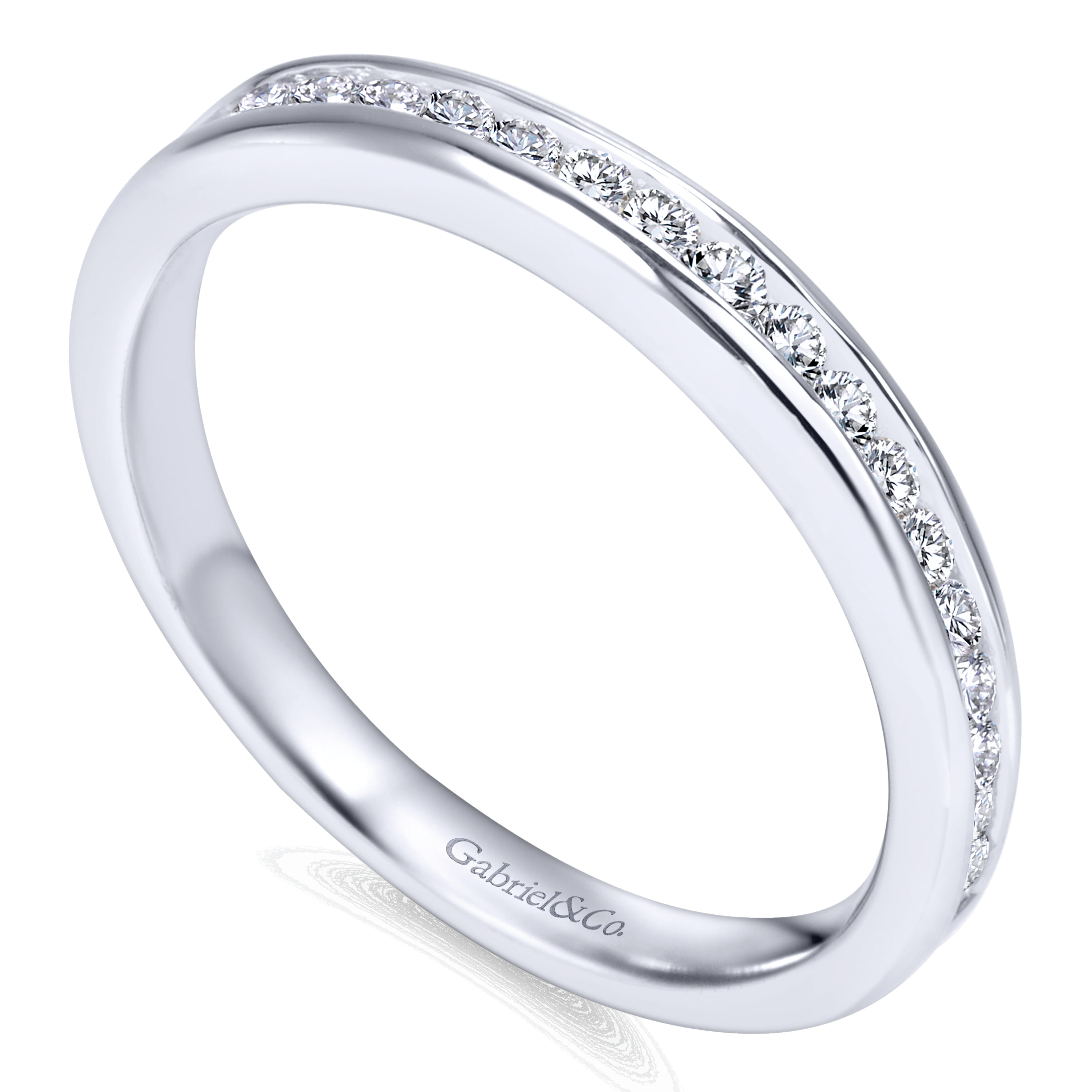 14K White Gold  Matching Wedding Band - 0.39 ct - Shot 3