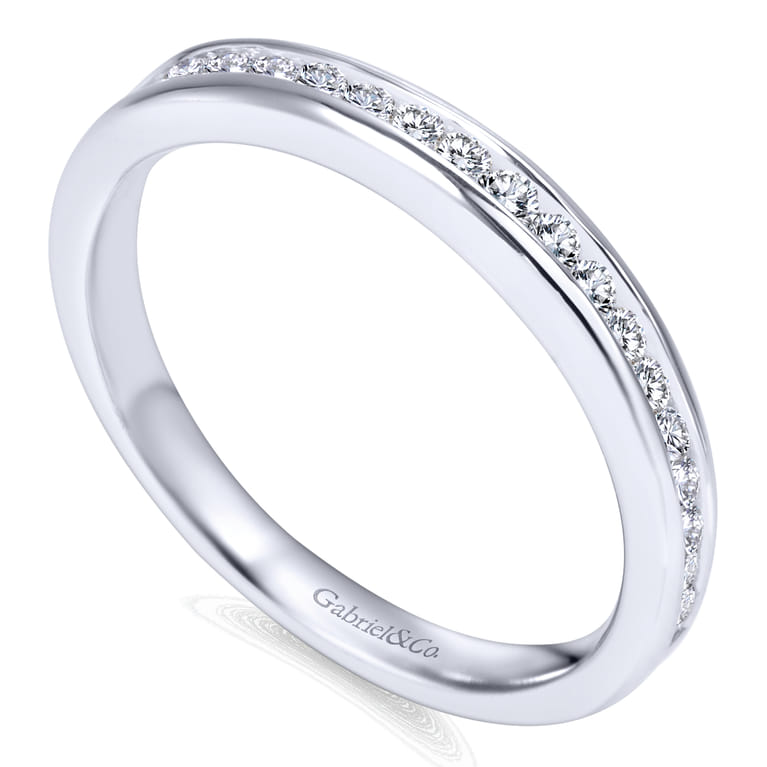 14K White Gold  Matching Wedding Band - 0.39 ct - Shot 3