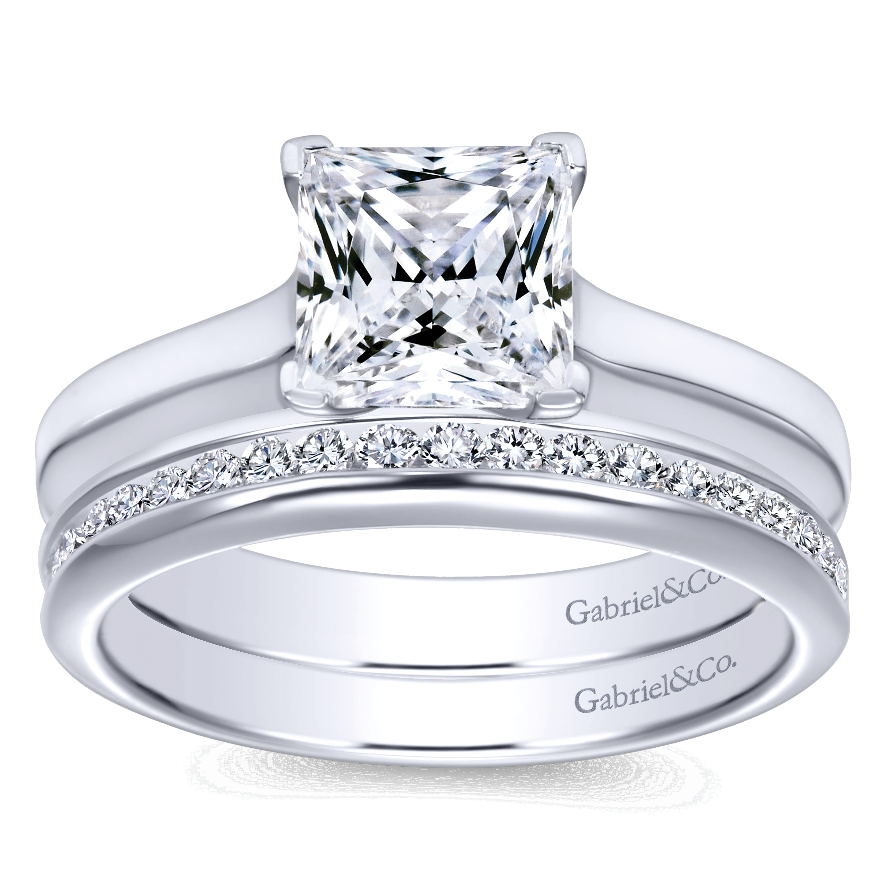 14K White Gold  Matching Wedding Band - 0.39 ct - Shot 4