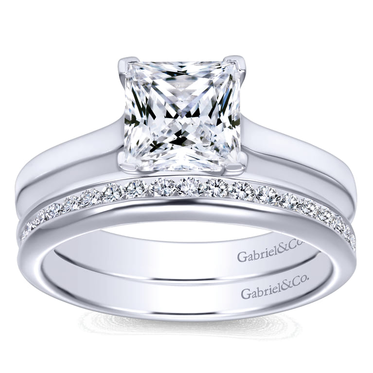 14K White Gold  Matching Wedding Band - 0.39 ct - Shot 4