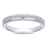 14K White Gold  Matching Wedding Band - 0.39 ct