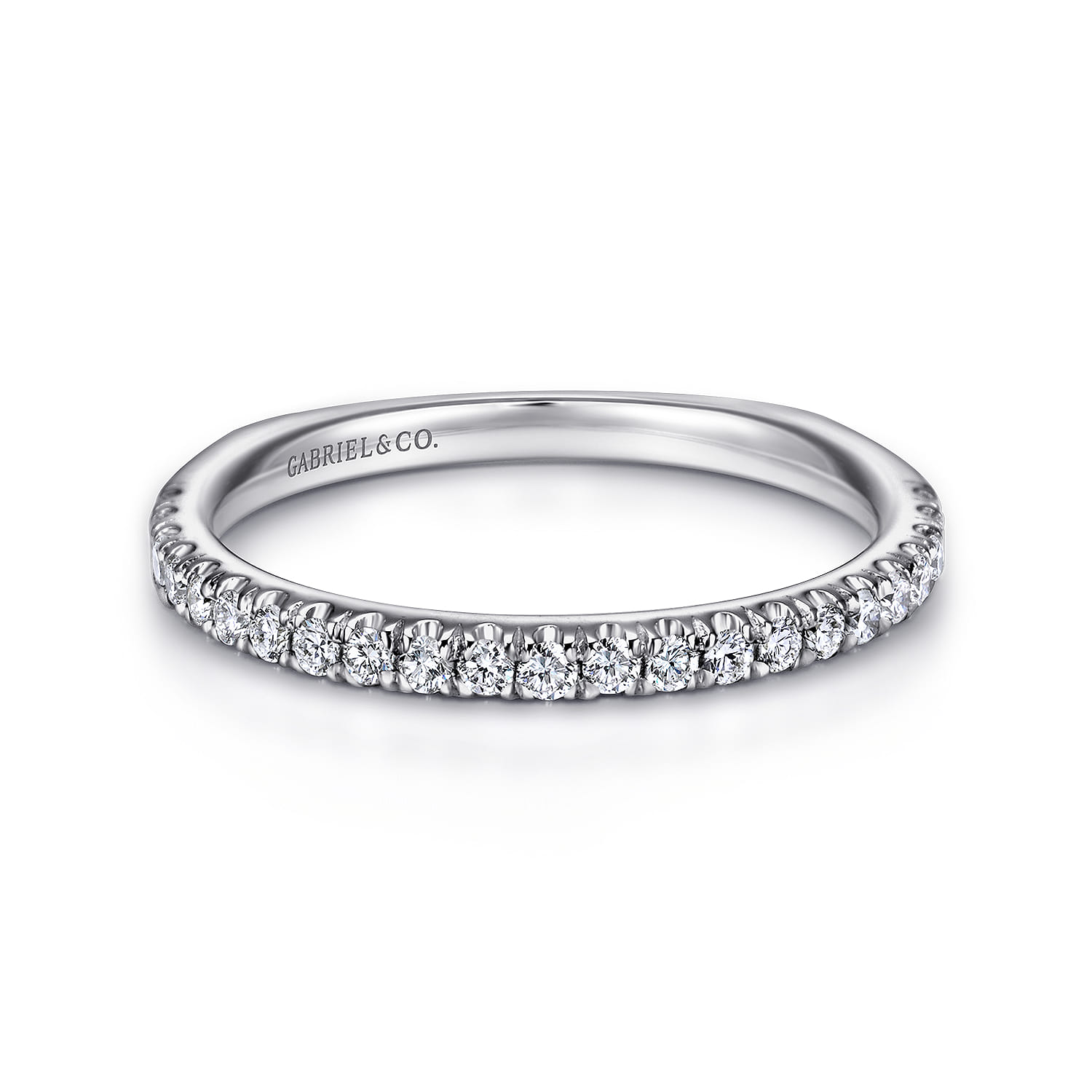 14K White Gold  Matching Wedding Band - 0.28 ct - Shot 1