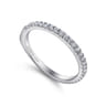 14K White Gold  Matching Wedding Band - 0.28 ct