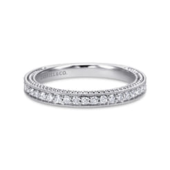 14K White Gold  Matching Wedding Band