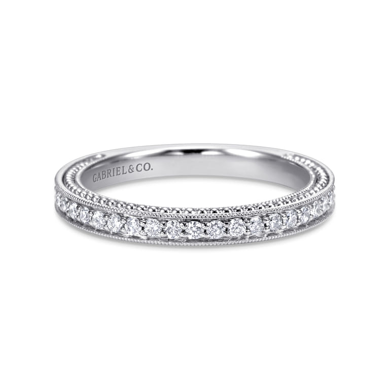 14K White Gold  Matching Wedding Band - 0.21 ct - Shot 1