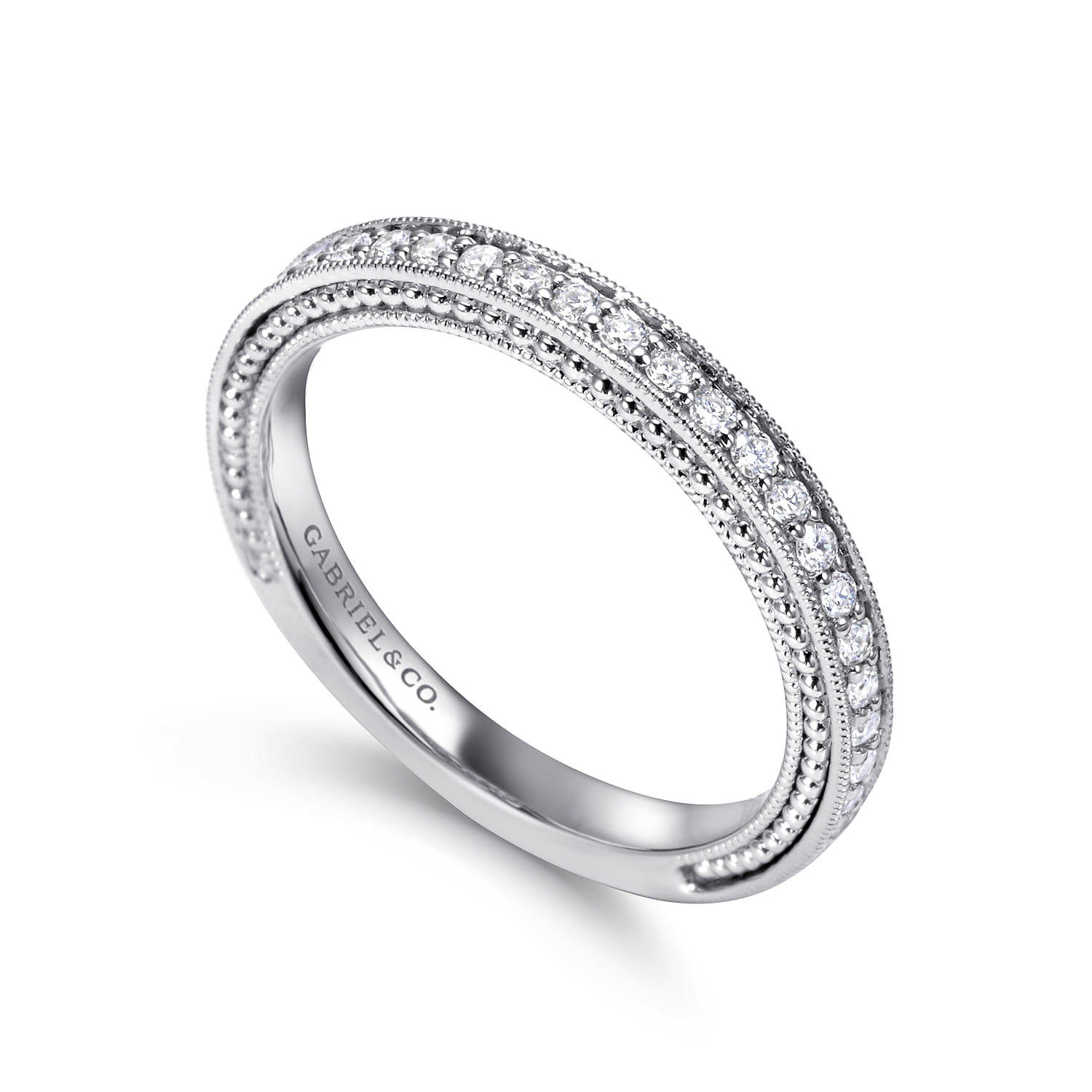 14K White Gold  Matching Wedding Band - 0.21 ct - Shot 3