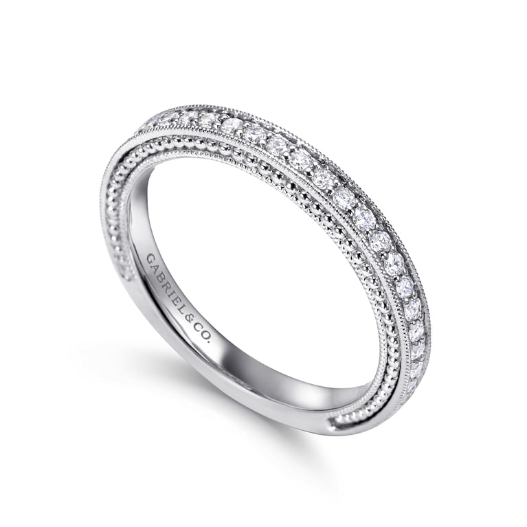 14K White Gold  Matching Wedding Band - 0.21 ct - Shot 3