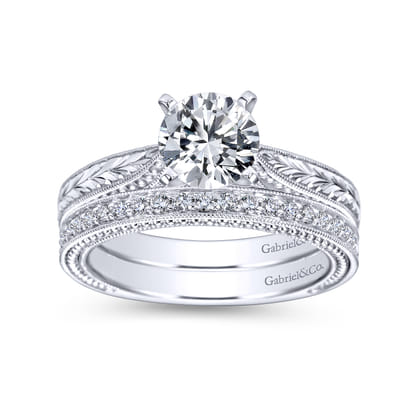 14K White Gold  Matching Wedding Band