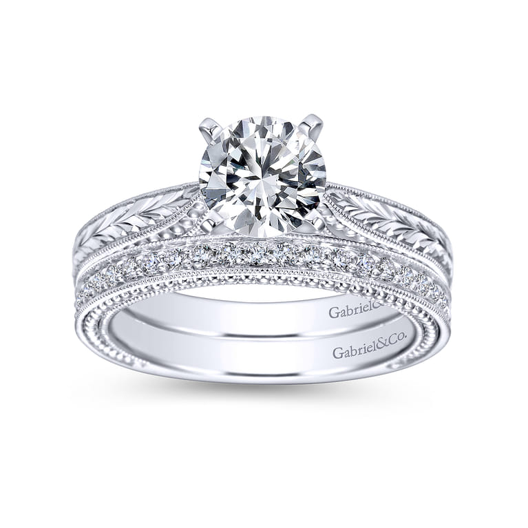 14K White Gold  Matching Wedding Band - 0.21 ct - Shot 4