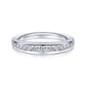 14K White Gold Matching Wedding Band - 0.38 ct