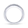 14K White Gold Matching Wedding Band - 0.38 ct