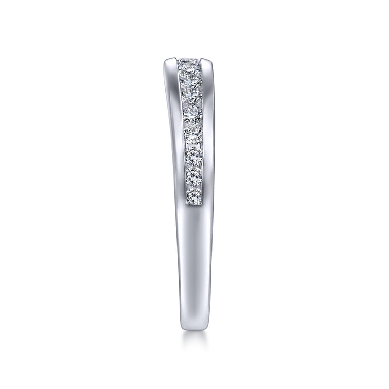 14K White Gold Matching Wedding Band - 0.38 ct - Shot 5