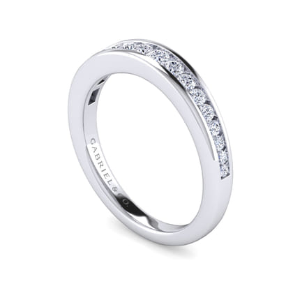 14K White Gold Matching Wedding Band