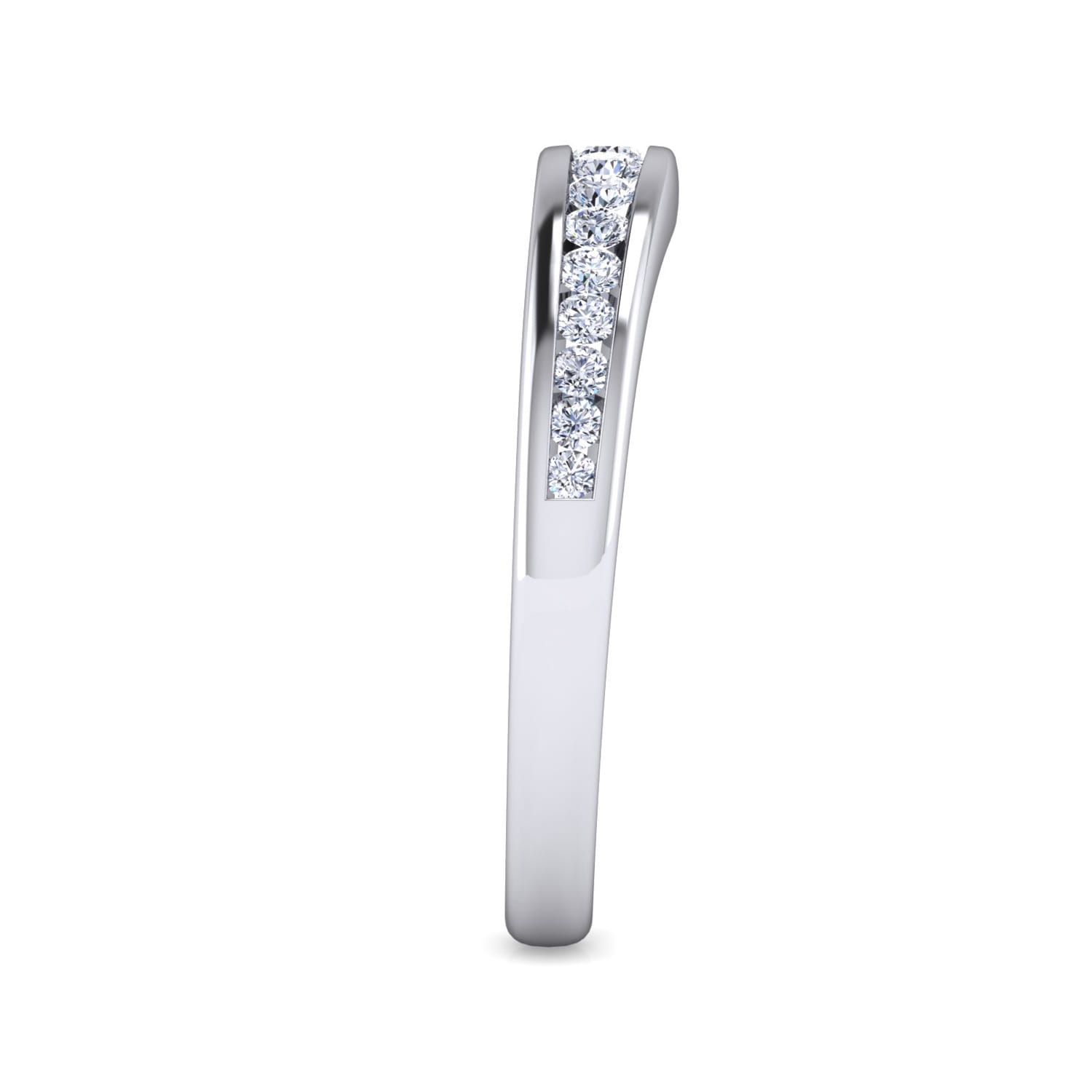 14K White Gold Matching Wedding Band - 0.23 ct - Shot 4