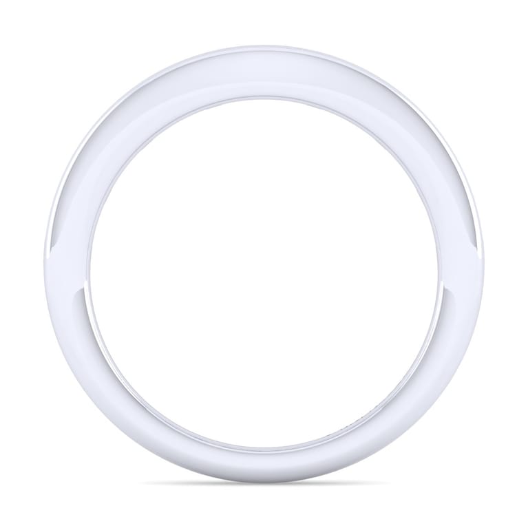 14K White Gold Matching Wedding Band - 0.38 ct - Shot 2
