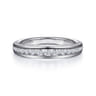 14K White Gold Matching Wedding Band - 0.38 ct
