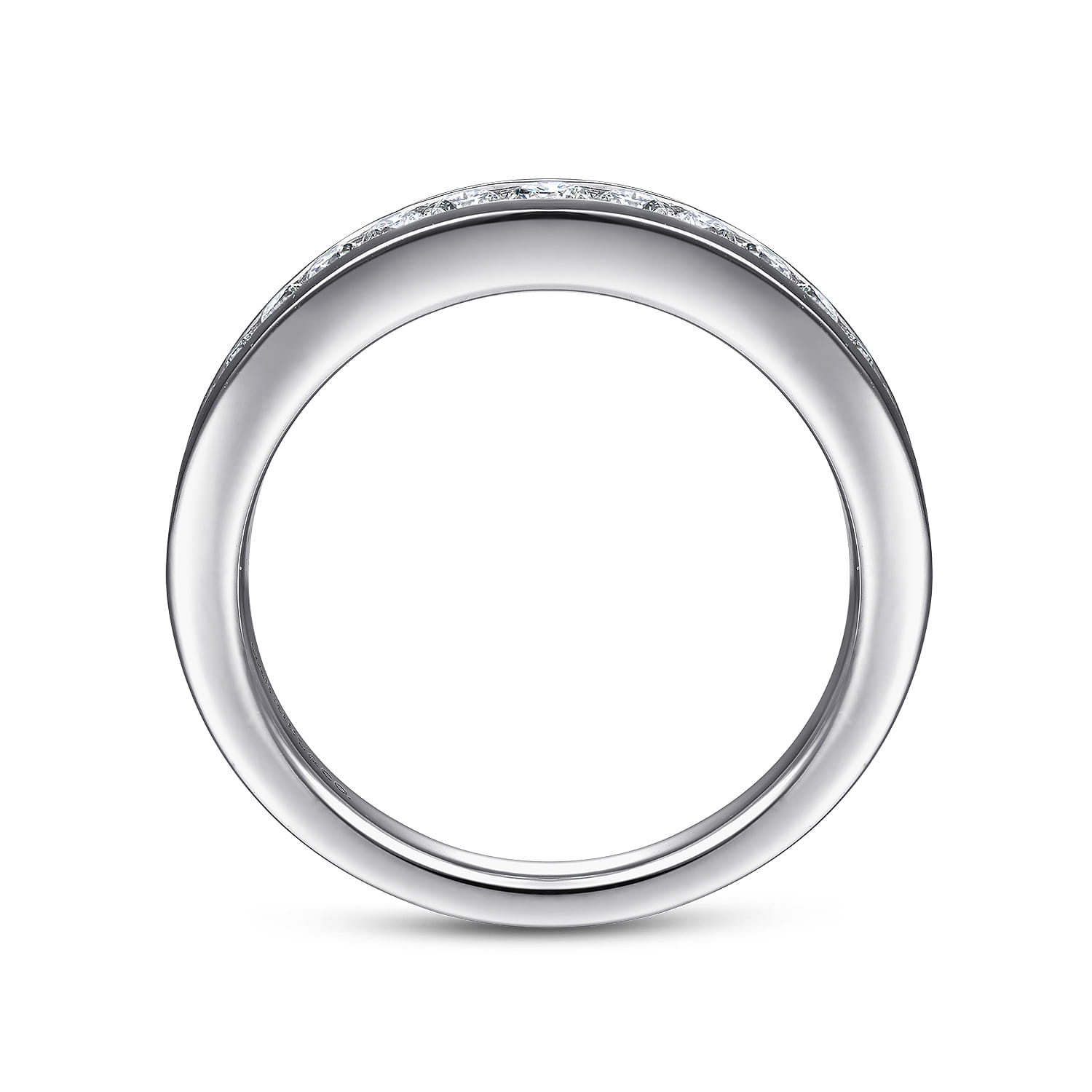 14K White Gold Matching Wedding Band - 0.38 ct - Shot 2