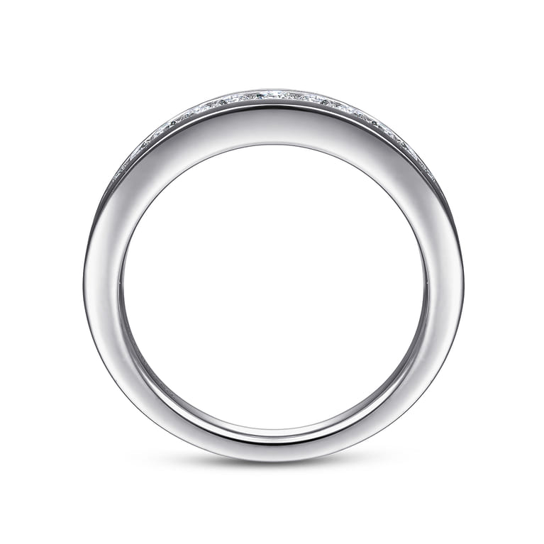 14K White Gold Matching Wedding Band - 0.38 ct - Shot 2