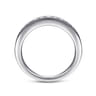 14K White Gold Matching Wedding Band - 0.38 ct