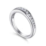 14K White Gold Matching Wedding Band - 0.38 ct