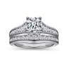 14K White Gold Matching Wedding Band - 0.38 ct