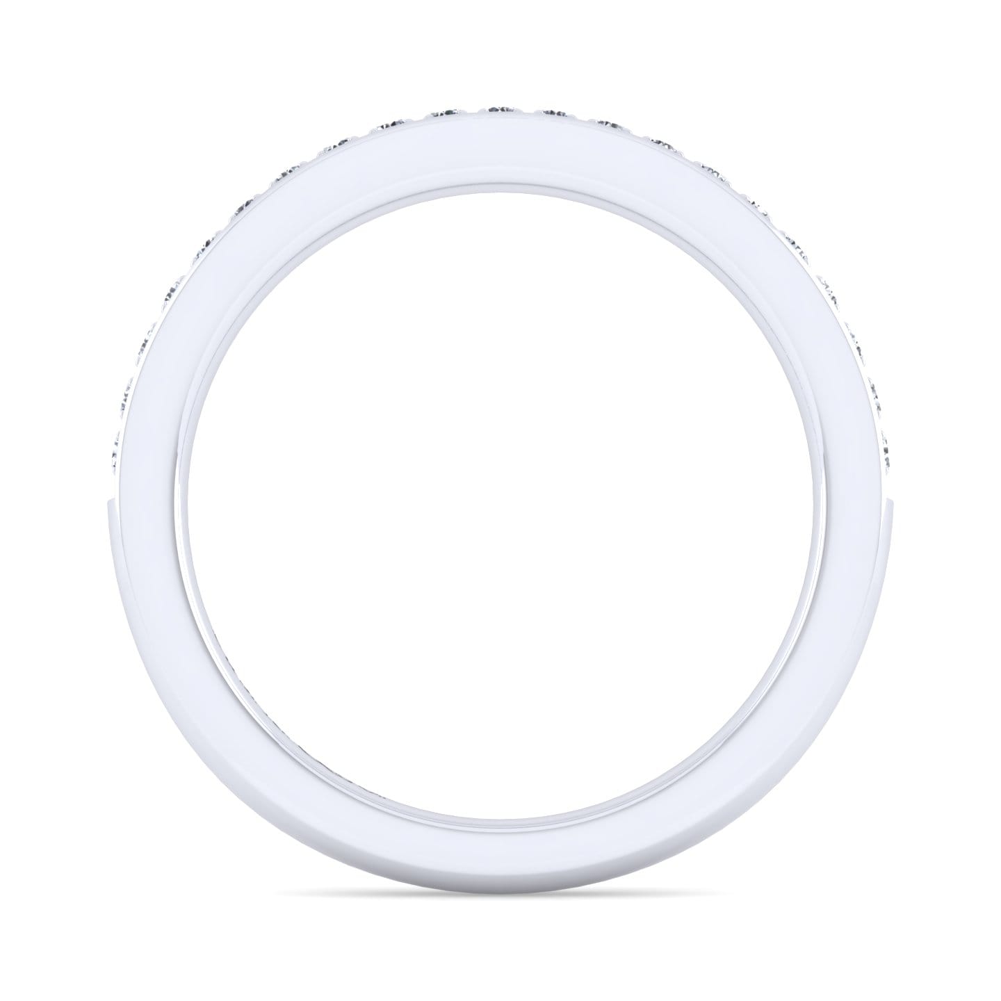 14K White Gold Matching Wedding Band - 0.2 ct - Shot 2