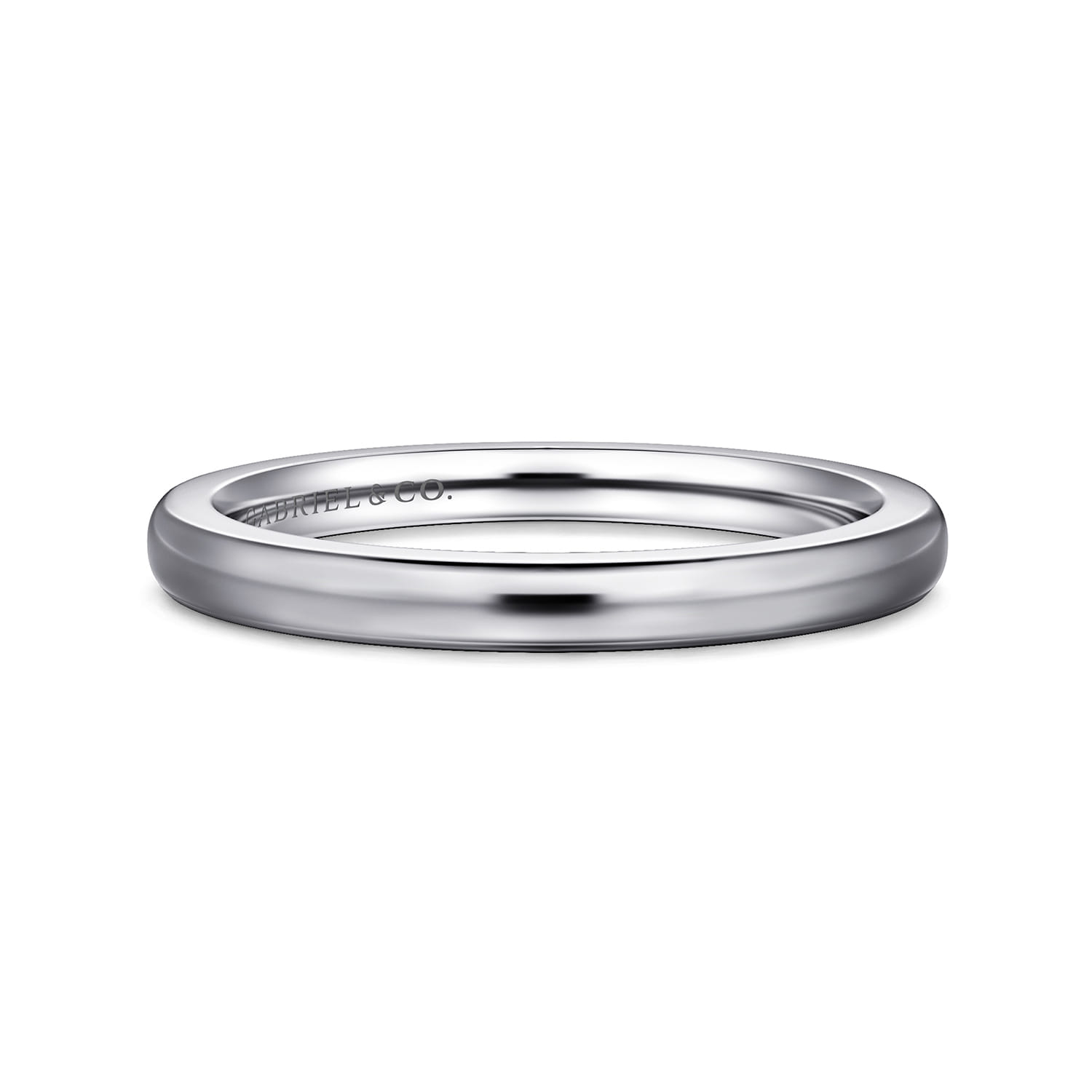 14K White Gold Matching Wedding Band - Shot 1