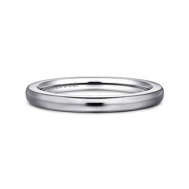 14K White Gold Matching Wedding Band - Shot 1