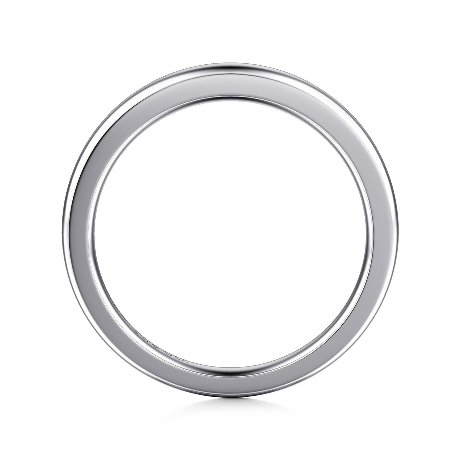 14K White Gold Matching Wedding Band - Shot 2